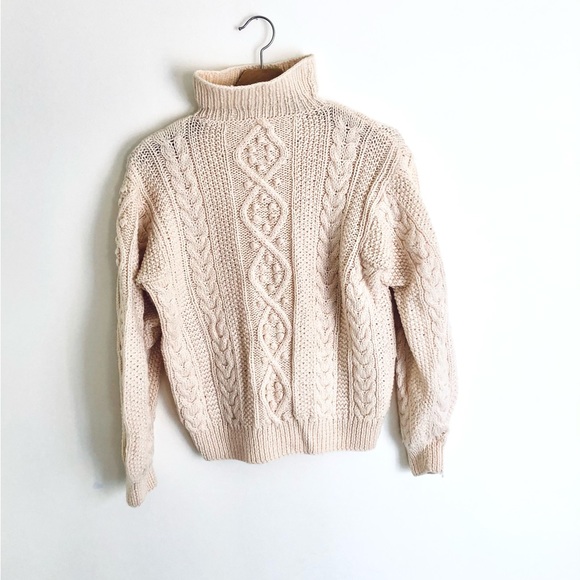 Hand knit cream pom pom sweater - Picture 13 of 15